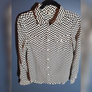 American Eagle Black & White Button Down Shirt